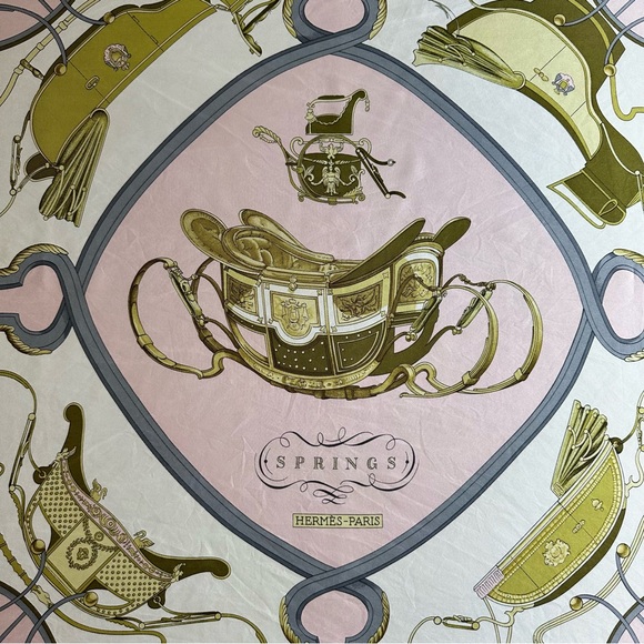 SOLD Authentic Hermes Scarf - Springs - Picture 3 of 10